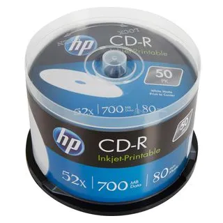 HP CD-R 80min/700MB, 52x, 50er Spindel Bedruckbar