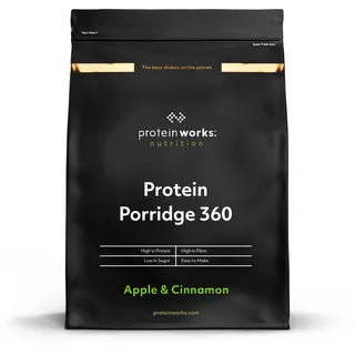 Protein Works - Protein Porridge 360 | Mit zusätzlichen Vitaminen & Mineralien | Proteinreiches Frühstück | Kalorienarme Haferflocken | 6 Servings | Apfel & Zimt | 500g