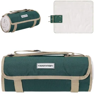anndora Fleece Picknickdecke wasserdicht 125x150 cm - grün beige