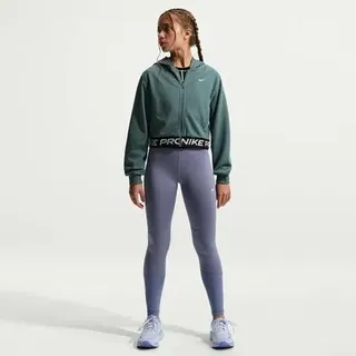 NIKE Kinder Sweatshirt G NP DF FZ FLC HDY, Größe M in Weiß MINERAL SLATE/MINERAL SLATE/BLACK/W