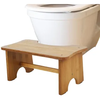 Toilettenhocker aus Bambus, tragbarer Töpfchen-Hocker, Toiletten-Beinerhöhung, ergonomischer Kothocker, gesunde Toilette, Fußhocker für Erwachsene und Kinder, lindert Verstopfung