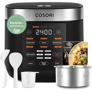 COSORI RC-R501-KEU 5.0 Liter Multifunktionskocher Schwarz (Rührschüsselkapazität: 5 l, 970 Watt)