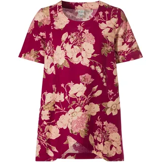 Baumwoll-Mix-Bluse, Druck dunkelrot, 54