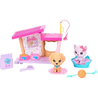 Barbie Zubehör, Vorschulspielzeug, My First Story Starter Packs, Hunde- und Katzenpflege mit Haustierhaus, Kinderspielzeug und Geschenke