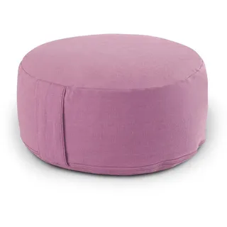 Amagohome Yogakissen Yogakissen Bodenkissen rund H 14xø31 cm mit Buchweizenschalen Meditati lila