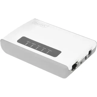 Digitus DN-13024 2-Port USB 2,0 Wireless Multifunktions-Network Server 300 Mbps