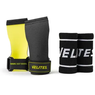 Velites I Crossfit Quad Ultra Magnesiumfreie Handschuhe I Für Crosstraining oder Gymnastik Athleten I Verbessern Sie Ihre Ergebnisse und erreichen Sie Ihre Ziele I Größe L, Schwarz