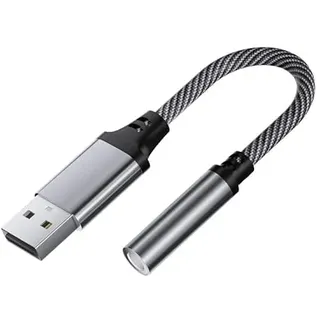 LIWEARE 3.5mm Jack Female USB External Sound Card Audio Adapter Headphone Micphone Sound Adapter for PC Laptop USB to 3.5mm Audio Cable