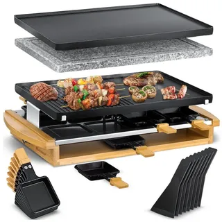 Kesser Raclette-Grill mit Naturgrillstein 8 Personen schwarz