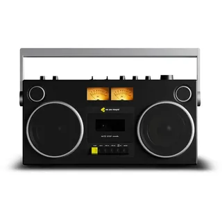 wearerewind Curtis Tragbarer Kassettenspieler mit Bluetooth schwarz