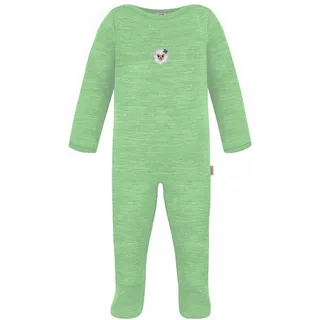 normani Outdoor Sports Baby Merino Strampler Levin in Grün | Gr.: 86