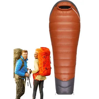 Winterschlafsäcke für Erwachsene, Ultraleichter Schlafsack, Daunenschlafsack, Rucksackschlafsack für Wandern, Camping, kompakter Mumienschlafsack Erwachsene, Daunenschlafsack