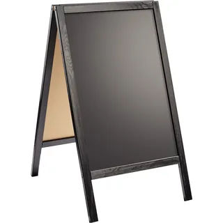Sprintis Kundenstopper Holz WOOD-STOP Lite S, 44 x 66 cm Kreidetafel, schwarz