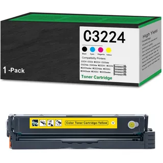 Ersatz-Farbtonerkartuschenset C3224, kompatibel mit Lexmark C3326 C3426, Tintenpatronen für Drucker der Serien MC3224 MC3326 C3224dw C3426dw MC3224adwe,Y-C3224