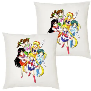 Blondie & Brownie Dekokissen Sailer Moon Anime Manga Mond Kissen mit füllung weiß
