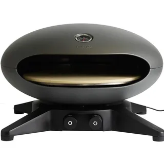 Morsø Forno Spin – Pizzaofen Gas mit rotierendem Pizzastein, Outdoor Ofen für Pizza aus Aluminium, im cleanen Design, 57 x 53 x 35 cm, Anthrazit