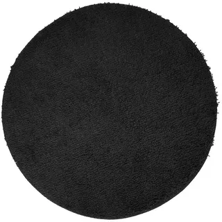 NYVI Badematte Badematte Rund 60cm NYVISpa Lasalle Schwarz Badezimmerteppich, Höhe 20 mm, Polyester, Rutschfest, Saugstark, Schnell Trocknend, Fußbodenheizung geeignet schwarz 60 cm x 60 cm x 20 mm