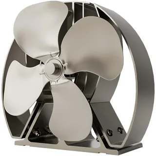 Forest Master Viking Advanced Ofenventilator – Leistungsstarkes 4-Blatt-Design für umweltfreundliche Wärmezirkulation in Holzöfen und Kaminen (Stahlgrau, Viking Air)