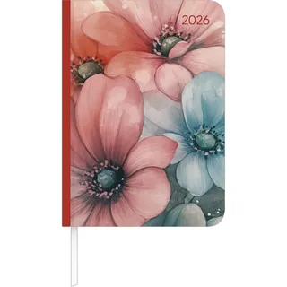 ALPHA EDITION GmbH & Co. KG Alpha Edition - Lady Journal Flowers 2026 – Taschenkalender A6 (11×15 cm) mit Monatsübersicht & Notizbereich, stilvoller Terminplaner für Beruf, Schule & Alltag