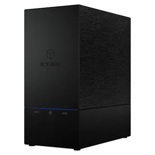 Icy Box IB-RD3621U3, RAID-System für 2x 3,5" SATA III HDD zu USB 3.2 Gen 1 Host, RAID 0, 1, Large, Single, schwarz