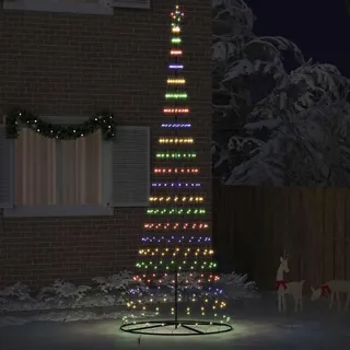 Amorsee LED Weihnachtsbaum Aussen Weihnachtsbaum Metall Groß Mehrfarbig Tannenbaum Outdoor Beleuchtet Lichterbaum Weihnachtsbaum Beleuchtet Aussen 138,5 x 138,5 x 399 cm
