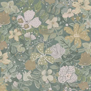 LiKiLiKi Selbstklebende Tapete Vintage Bunt Blumentapete 44x300cm Abwaschbare und Wasserfeste Tapete Klebefolie Möbel Wandtapete Selbstklebend für Schlafzimmer Küche Badezimmer