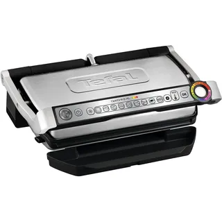 Tefal OptiGrill+ XL Kontaktgrill, 9 Programme, Garstufenanzeige, Abnehmbare XL-Platten, Manueller Modus, Elektrogrill, Edelstahl, GC722D16