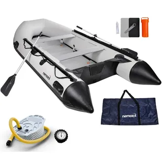 Nemaxx NEMAXX® Schlauchboot 380 cm für 6 Personen Sportboot, Ruderboot Aluboden