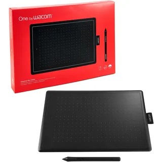 Wacom One medium Kabelgebunden Grafiktablett Schwarz, Rot