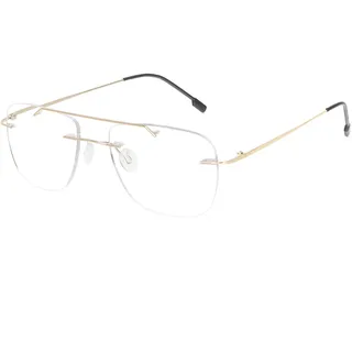 MMOWW Lesebrille Blaulichtfilter Leicht Flexibel Lesehilfe Metall Edelstahl Material für Damen und Herren - 3.0