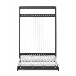 HENDI Gitarren-Tortenschneider, Single, mit 3 Schneidrahmen, bis zu 17 Saiten, zum präzisen Schneiden von Tortenböden, Gebäckschneider, 636x441x(H)109mm, Edelstahl, Aluminium, Messing, schwarz