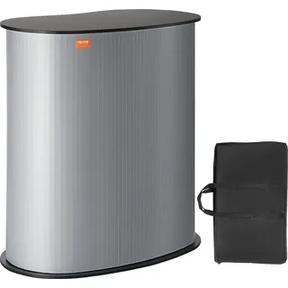 Vevor Tragbare Messetheke Messetresen, 900 x 490 x 940 mm Messestand Ausstellungs-Thekenständer, Faltbarer Promotion-Einzelhandels-Bartisch, Pop-Up-Podium mit Aufbewahrungsregal, Tragetasche