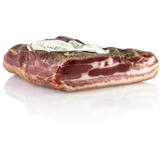 Pancetta - durchwachsener Speck – flach (ca. 0,300kg; vakuumiert), Montalcino Salumi