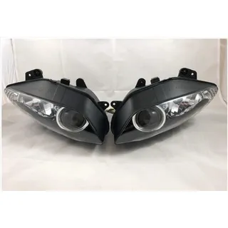 TERAM LOISIRS Scheinwerfer für Yamaha YZF R1 2004-2006, Schwarz, LED, Kunststoff, Klar, Front, Motorradscheinwerfer