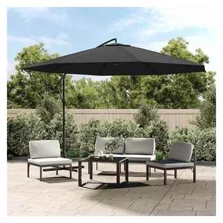 vidaXL Ampelschirm 350 cm Grau