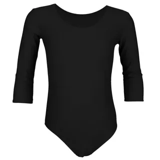 Aquarti Turnanzug Aquarti Mädchen Body 3/4 Arm Ballett Trikot schwarz 122