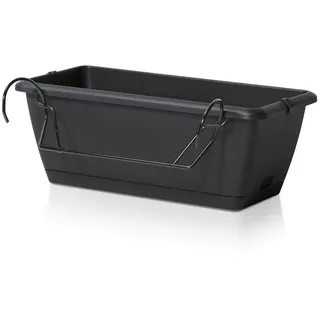 Spetebo Balkon Blumenkasten 40 x 15 x 15 cm Anthrazit