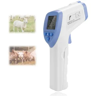 Hundethermometer,Digitales Haustierthermometer Mit Led Anzeige Hohe Genauigkeit VeterinäR Infrarot Thermometer, Viehbedarf, Haustier Thermometer 32 Temperaturdatensätze FüR Hunde FüR Schwein, Schaf