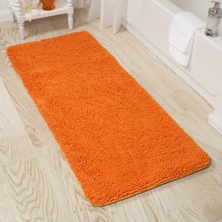 Lavish Home Badematte aus Memory-Schaum, 61 x 147 cm, Orange