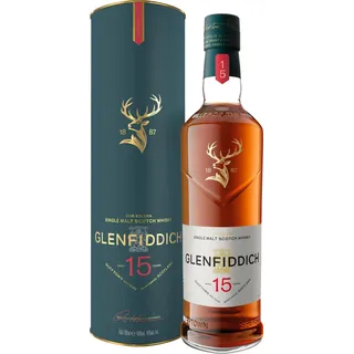 Glenfiddich 15 Years Old Single Malt Scotch Solera Reserve 40% vol 0,7 l Geschenkbox