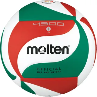 Molten Volleyball DVV 2 Wettspielball V5M4500-DE Weiß/Grün/Rot Gr. 5