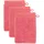 Waschhandschuh 3er Set 15 x 20 cm coral