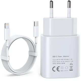 iPhone Ladegerät und Ladekabel Schnellladekabel Lightning Kabel [MFi Zertifiziert] iPhone Ladekabel Für iPhone 14/14 Pro/14 Pro Max/13/12 /11/ X/XR/XS USB C iPhone Lightning Kabel Netzteil
