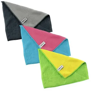 Kochblume Geschirrtuch Microfasertuch 30 x 30 cm, (Spar-Set, 3-tlg., Farb-Mix), 800g/m2 Qualtität