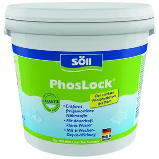 Söll 80494 PhosLock 10 kg - Phosphatbinder, senkt Phosphatgehalt, zur Algenkontrolle, Teichpflege zur Algenvorbeugung im Teich Pflanzenteich Fischteich Koiteich