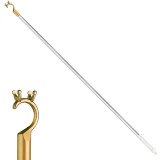 Dachfenster Stange zum Öffnen - Stab mit Haken, Dachfenster Öffner Stange, Stock mit Haken Fenster, Stange mit Haken zum Ziehen, Fensteröffner Verlängerung, Fenstergriff Verlängerung für Rollos 115cm