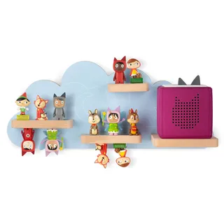 Tonies Kinderregal Auf der Traumwolke 10001209 100 x 30 x 20 cm Buche blau