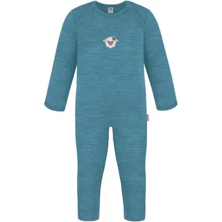 normani Outdoor Sports Baby Merino Strampler Waverly in Blau | Gr.: 74