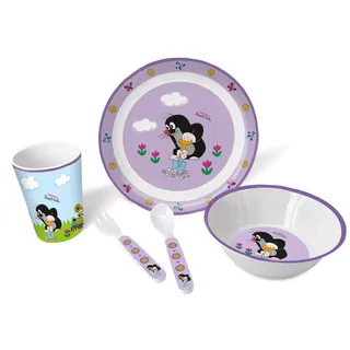 Trötsch Sandmännchen Kindergeschirr Set 5 teilig: aus Melamin mit Geschenkverpackung
