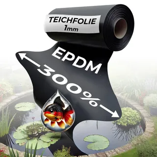 Black Forest Pond Shop - EPDM Teichfolie 9x3m hochelastische langlebige Teichfolie 1mm EPDM Folie 9x3m für Teich Schwimmteich Wasserlauf Hochbeet